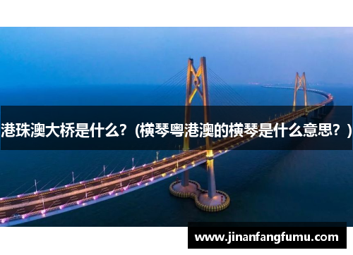 港珠澳大桥是什么？(横琴粤港澳的横琴是什么意思？)
